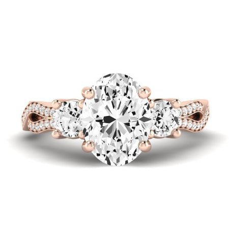 Bottlebrush - Oval Moissanite Bridal Set - BeverlyDiamonds