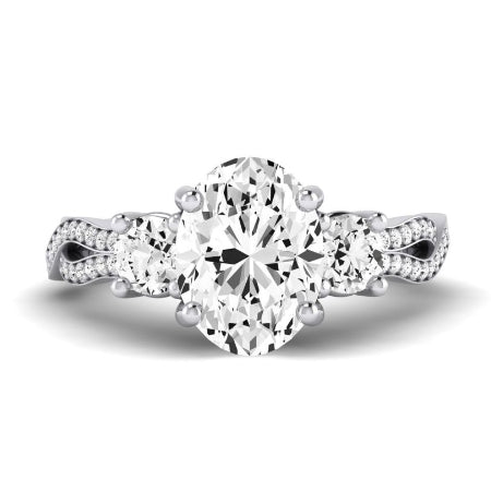 Bottlebrush - Oval Moissanite Bridal Set - BeverlyDiamonds