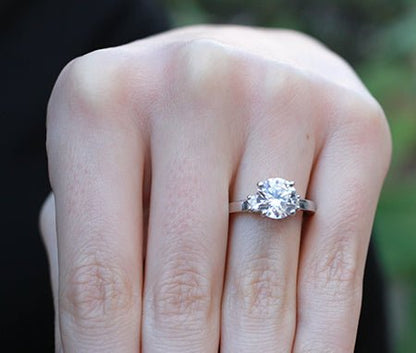 Briar Rose - 1ct Round Diamond Engagement Ring (Lab Grown Igi Cert) whitegold
