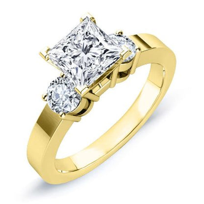 Briarrose Diamond Matching Band Only (engagement Ring Not Included) For Ring With Princess Center yellowgold