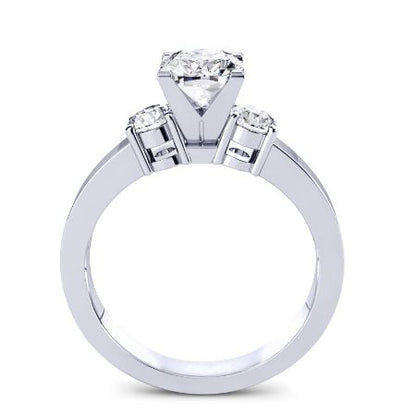 Briarrose Lab Diamond Matching Band For Cushion Center(Band Only. Engagement Ring Not Included) - BeverlyDiamonds