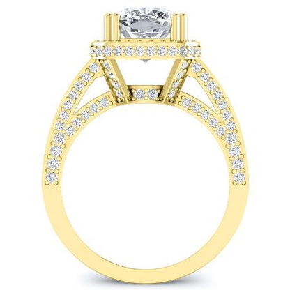 Buttercup - Cushion Moissanite Bridal Set - BeverlyDiamonds