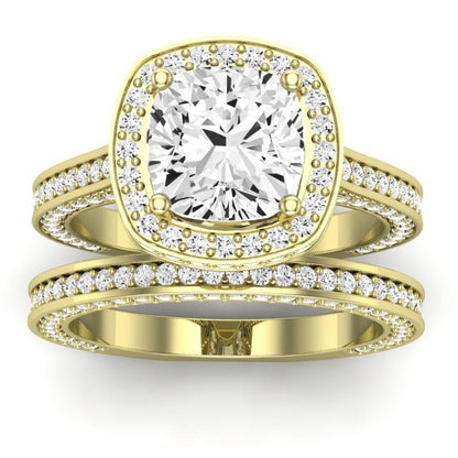 Buttercup Diamond Matching Band for Cushion Center (Band Only. Engagement Ring Not Included) - BeverlyDiamonds