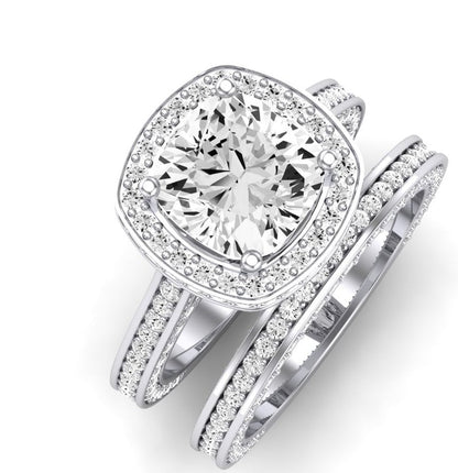Buttercup Diamond Matching Band for Cushion Center (Band Only. Engagement Ring Not Included) - BeverlyDiamonds