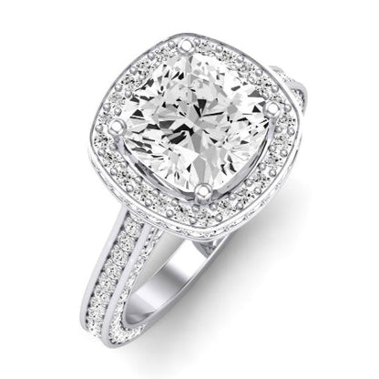 Buttercup Diamond Matching Band for Cushion Center (Band Only. Engagement Ring Not Included) - BeverlyDiamonds