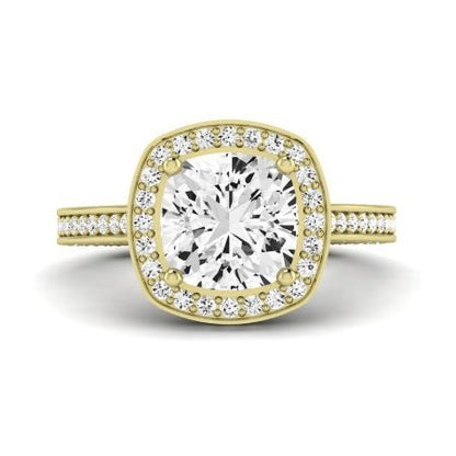 Buttercup Diamond Matching Band for Cushion Center (Band Only. Engagement Ring Not Included) - BeverlyDiamonds