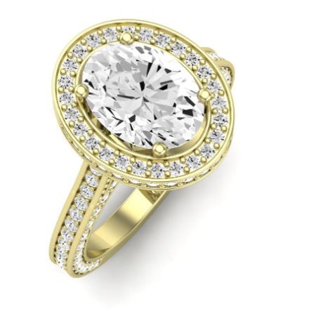 Buttercup Diamond Matching Band for Oval Center (Band Only. Engagement Ring Not Included) - BeverlyDiamonds