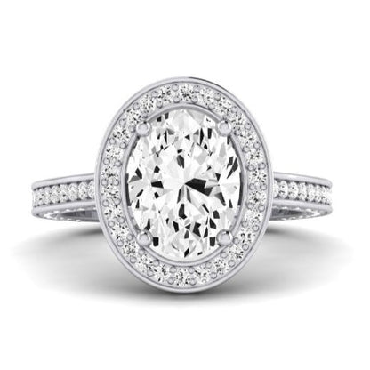 Buttercup Diamond Matching Band for Oval Center (Band Only. Engagement Ring Not Included) - BeverlyDiamonds