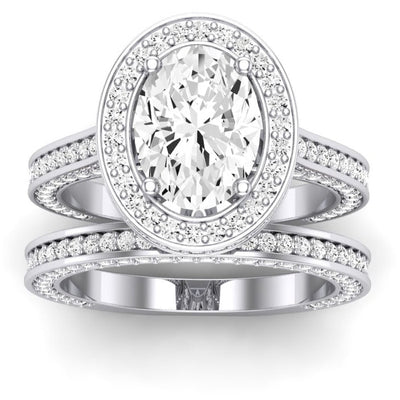 Buttercup Diamond Matching Band for Oval Center (Band Only. Engagement Ring Not Included) - BeverlyDiamonds