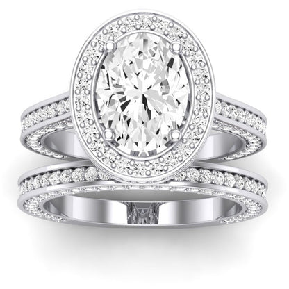 Buttercup Diamond Matching Band for Oval Center (Band Only. Engagement Ring Not Included) - BeverlyDiamonds