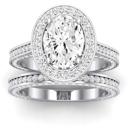 Buttercup Diamond Matching Band for Oval Center (Band Only. Engagement Ring Not Included) - BeverlyDiamonds
