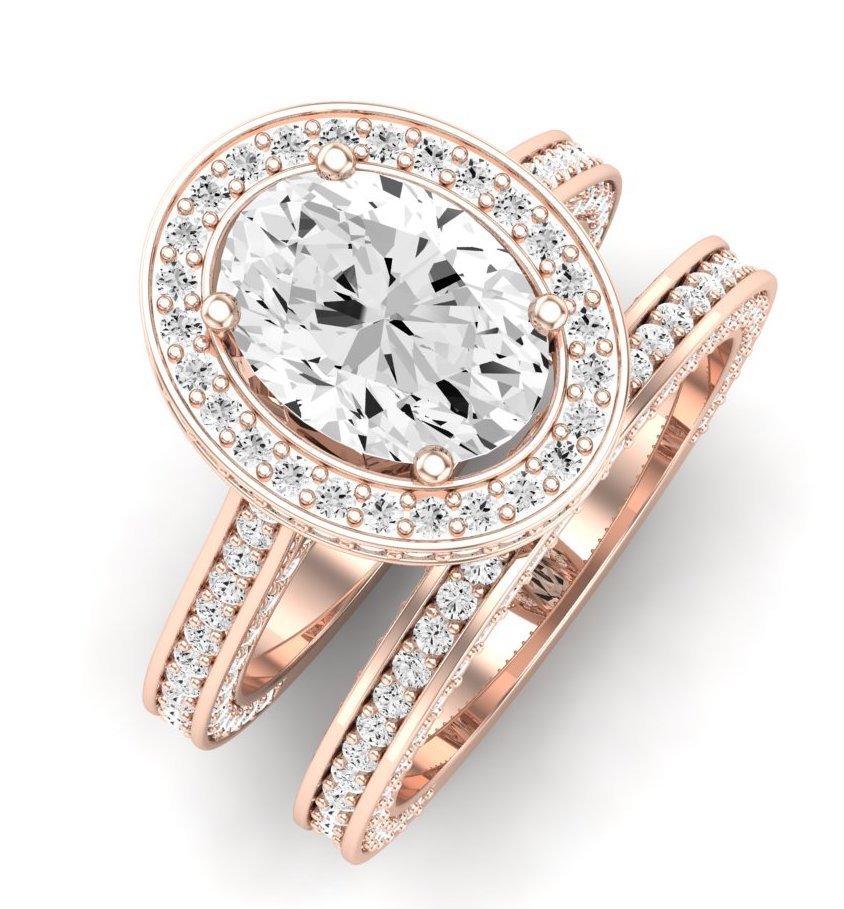 Buttercup Diamond Matching Band for Oval Center (Band Only. Engagement Ring Not Included) - BeverlyDiamonds