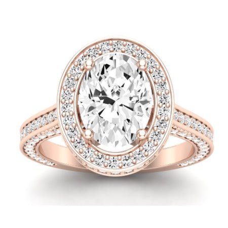 Buttercup Diamond Matching Band for Oval Center (Band Only. Engagement Ring Not Included) - BeverlyDiamonds