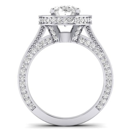 Buttercup Diamond Matching Band for Oval Center (Band Only. Engagement Ring Not Included) - BeverlyDiamonds