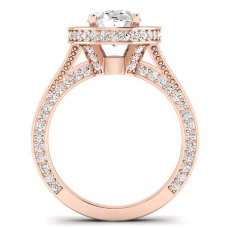 Buttercup Diamond Matching Band for Oval Center (Band Only. Engagement Ring Not Included) - BeverlyDiamonds