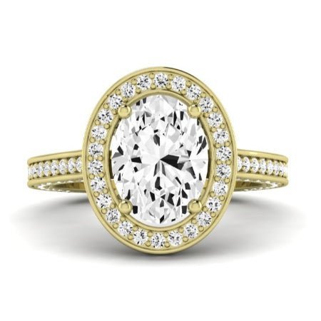 Buttercup Diamond Matching Band for Oval Center (Band Only. Engagement Ring Not Included) - BeverlyDiamonds