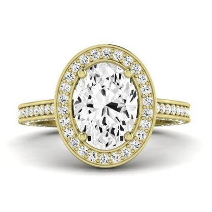 Buttercup Diamond Matching Band for Oval Center (Band Only. Engagement Ring Not Included) - BeverlyDiamonds