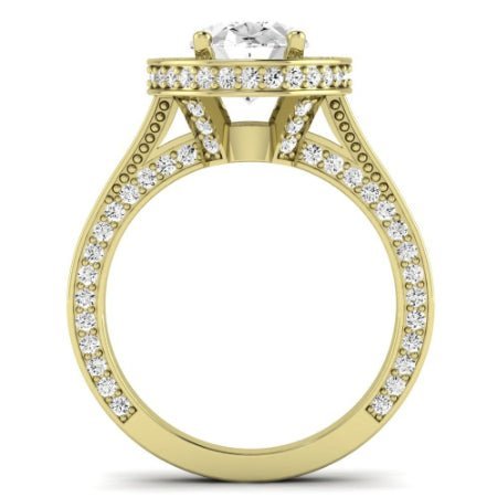 Buttercup Diamond Matching Band for Oval Center (Band Only. Engagement Ring Not Included) - BeverlyDiamonds