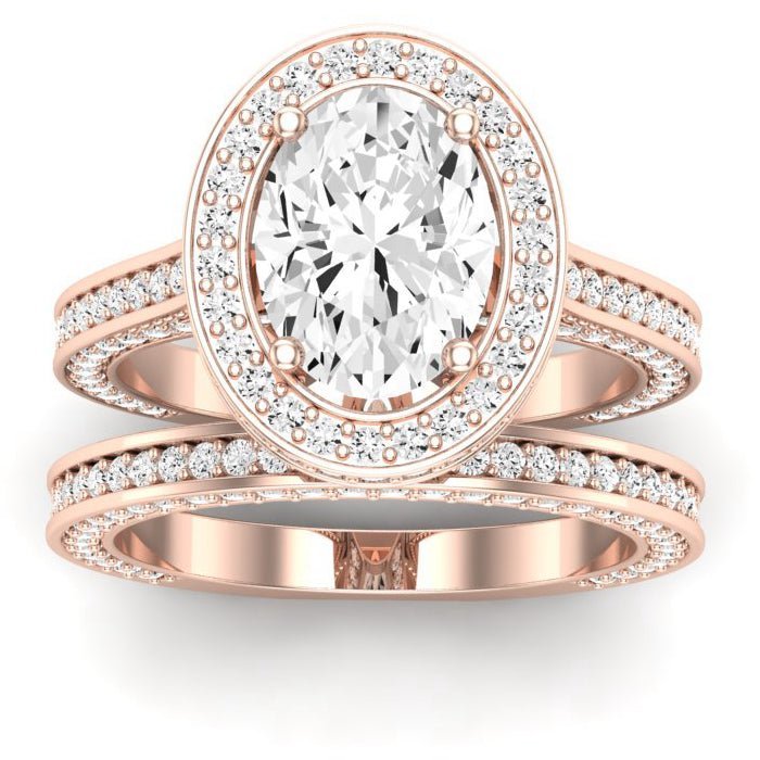 Buttercup Diamond Matching Band for Oval Center (Band Only. Engagement Ring Not Included) - BeverlyDiamonds