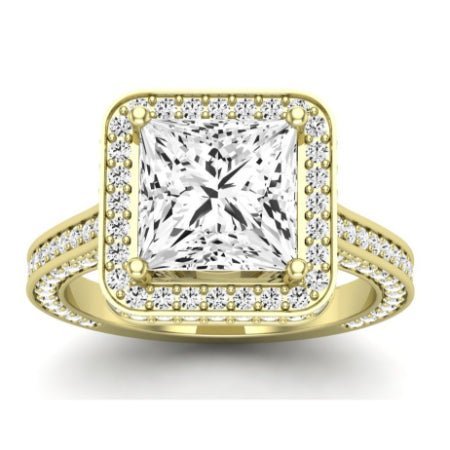 Buttercup Diamond Matching Band for Princess Center (Band Only. Engagement Ring Not Included) - BeverlyDiamonds