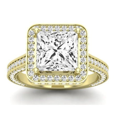 Buttercup Diamond Matching Band for Princess Center (Band Only. Engagement Ring Not Included) - BeverlyDiamonds