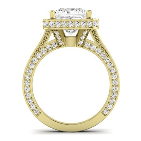 Buttercup Diamond Matching Band for Princess Center (Band Only. Engagement Ring Not Included) - BeverlyDiamonds