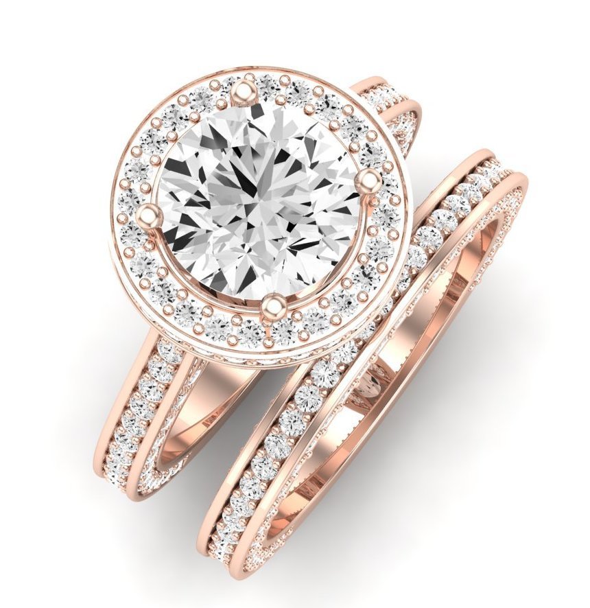 Buttercup Diamond Matching Band for Round Center (Band Only. Engagement Ring Not Included) - BeverlyDiamonds