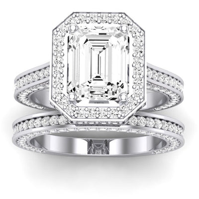 Buttercup - Emerald Diamond Bridal Set - BeverlyDiamonds