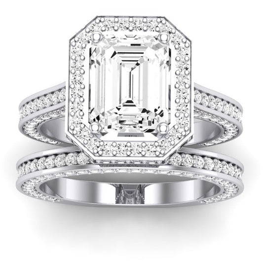 Buttercup - Emerald Diamond Bridal Set - BeverlyDiamonds