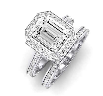 Buttercup - Emerald Diamond Bridal Set - BeverlyDiamonds