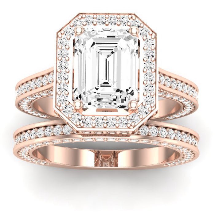 Buttercup - Emerald Diamond Bridal Set - BeverlyDiamonds