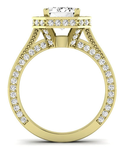 Buttercup - Emerald Diamond Engagement Ring - BeverlyDiamonds