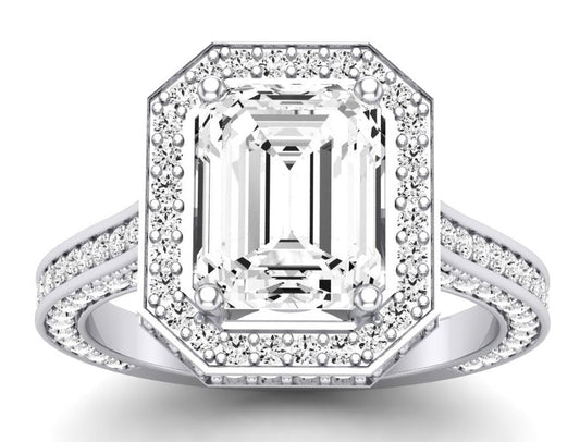 Buttercup - Emerald Diamond Engagement Ring - BeverlyDiamonds
