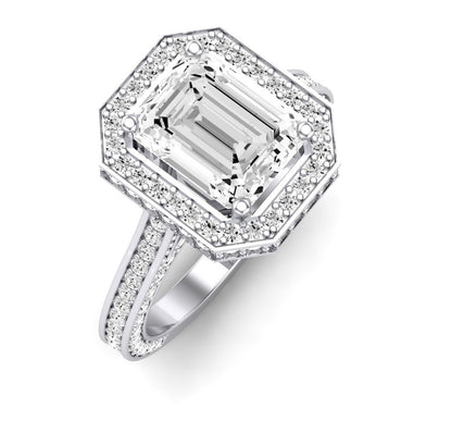Buttercup - Emerald Diamond Engagement Ring - BeverlyDiamonds