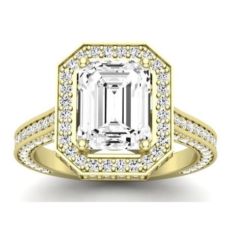 Buttercup - Emerald Moissanite Bridal Set - BeverlyDiamonds