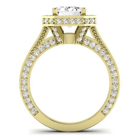 Buttercup - Emerald Moissanite Bridal Set - BeverlyDiamonds