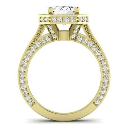 Buttercup - Emerald Moissanite Bridal Set - BeverlyDiamonds