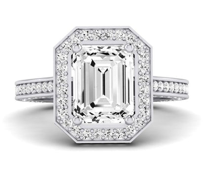 Buttercup - Emerald Moissanite Engagement Ring - BeverlyDiamonds