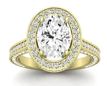 Buttercup - GIA Natural Oval Diamond Engagement Ring - BeverlyDiamonds