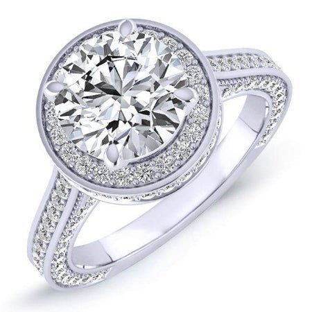 Daily Deal: 3.05 ct Total Weight Moissanite Diamond Engagement Ring VVS2 EF