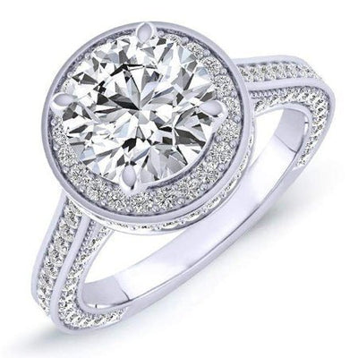 Daily Deal: 3.05 ct Total Weight Moissanite Diamond Engagement Ring VVS2 EF
