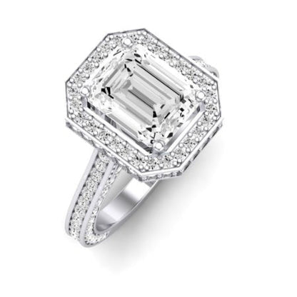 Buttercup Lab Diamond Matching Band For Emerald Center(Band Only. Engagement Ring Not Included) - BeverlyDiamonds