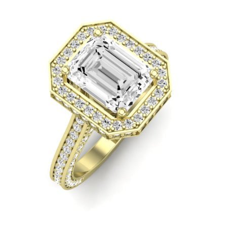 Buttercup Lab Diamond Matching Band For Emerald Center(Band Only. Engagement Ring Not Included) - BeverlyDiamonds