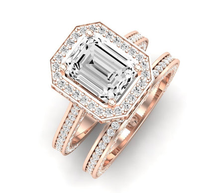 Buttercup Lab Diamond Matching Band For Emerald Center(Band Only. Engagement Ring Not Included) - BeverlyDiamonds
