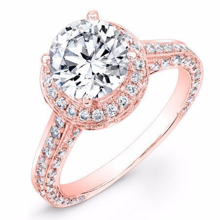 Buttercup - Round Moissanite Bridal Set - BeverlyDiamonds