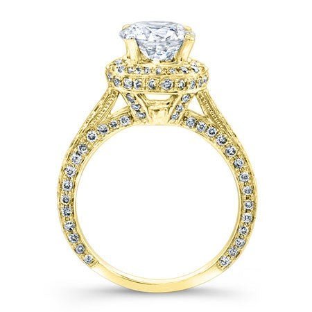Buttercup - Round Moissanite Bridal Set - BeverlyDiamonds