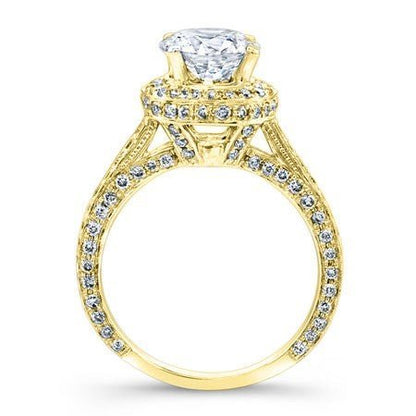 Buttercup - Round Moissanite Bridal Set - BeverlyDiamonds