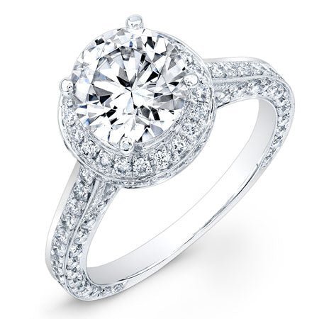Buttercup - Round Moissanite Bridal Set - BeverlyDiamonds