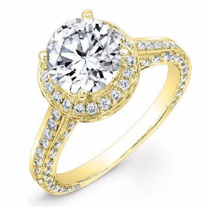 Buttercup - Round Moissanite Bridal Set - BeverlyDiamonds