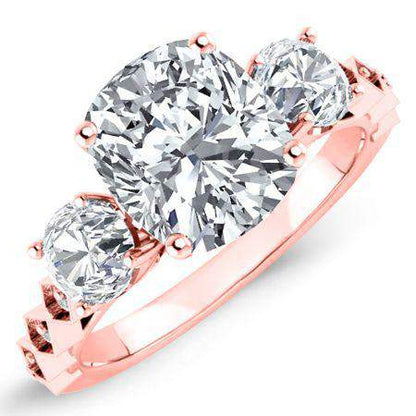 Calix Cushion Moissanite Engagement Ring rosegold